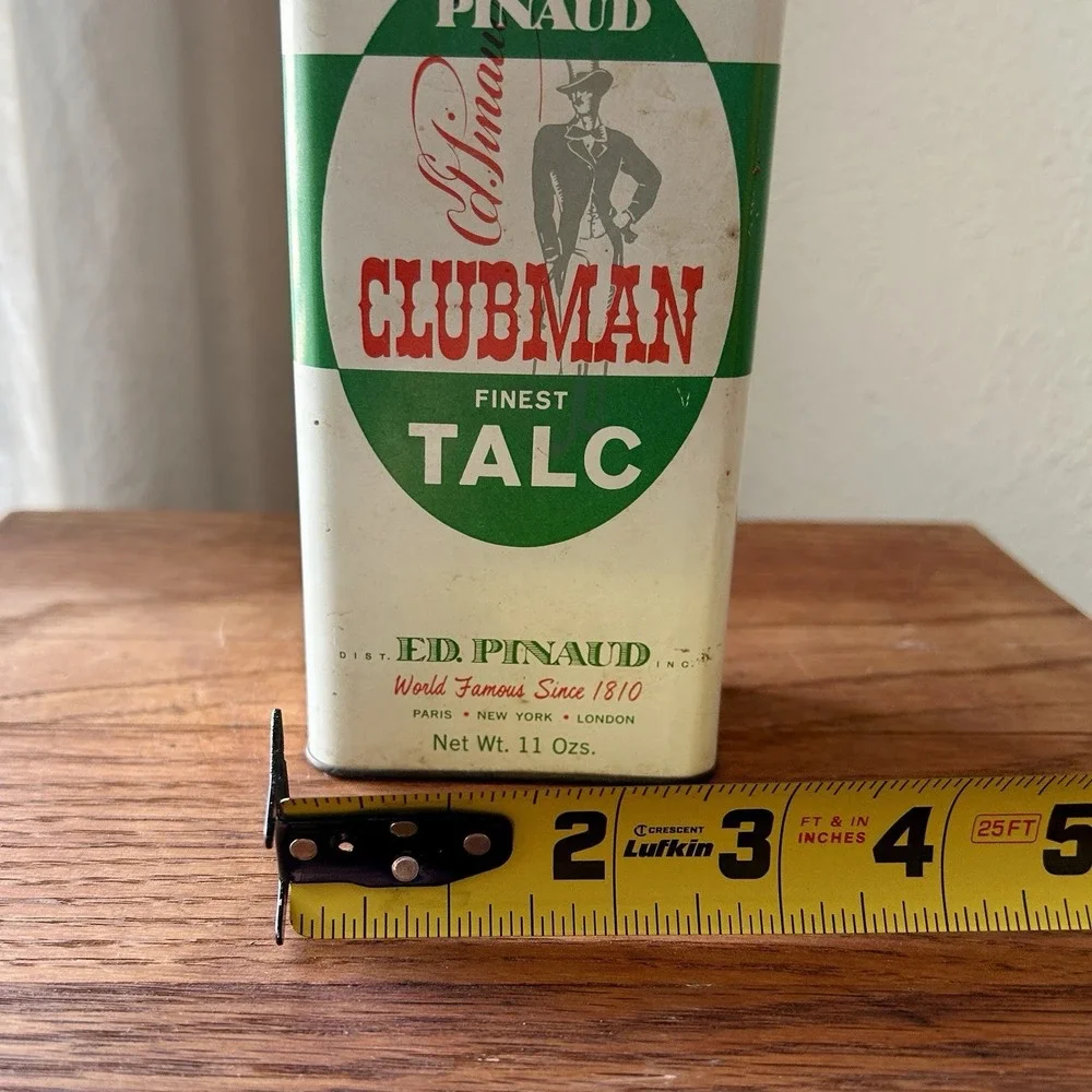 Clubman Pinaud Talc Tin 1962 Johnny Graham Glendale Barber Shop Dallas History